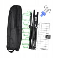 Stojak na worek kroplowy IV Pole Przenośny Składany 4 haczyki Zdejmowany IV Z koszem