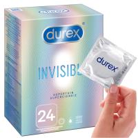 Prezerwatywy DUREX INVISIBLE cienkie dopasowane nawilżane 24 szt.