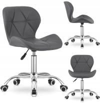 Вращающееся кресло офисное кресло на колесах серый эргономичный экокожа общежитие