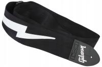 GIBSON The Lightning Bolt Seatbelt Black Strap - Pasek do gitary