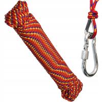 Парусная веревка полипропилен для магнитов 4 мм 20 Мб карабин