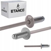 Nity aluminiowe zrywalne 10 mm RAL 9007 500 szt. Etanco