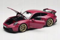 Porsche 911 (992) GT3 Coupe 2021 Ruby Star Neo Norev 1:18 Model Samochodu