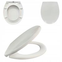 Deska sedesowa z duroplastu wolnoopadająca wypinana antybakteryjna biała