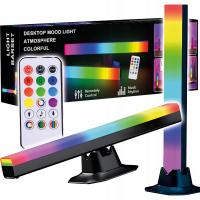 2x Light Bar Lampka Biurkowa czujnik muzyki RGB oświetlenie ambient WiFi