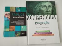 GEOGRAFIA Pakiet x2 Tablice + Kompendium Egzamin Liceum Technikum Mapy GREG