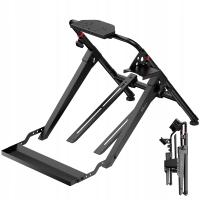 Stojak do kierownicy gamingowej – regulowany, składany + blokada kół fotela