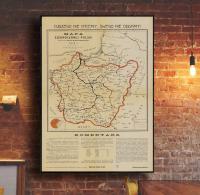 Stara MAPA Zjednoczonej Polski 1918r. 70x50cm