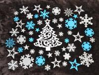 Zima choinka ozdoba śnieżynki okno tablice szkoła