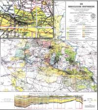 Stara Mapa 44 Górny Śląsk Przeglądowa mapa Okręgu Przemysłowego 1892