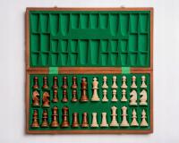 Деревянные турнирные шахматы № 5 с дополнительными ферзями (король 90 мм)