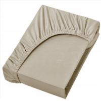 PRZEŚCIERADŁO Z GUMKĄ PARIS JERSEY BAWEŁNA 160X200 + 25CM BEŻOWY KOLOR