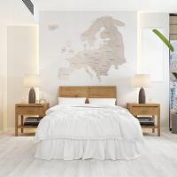 Drewniana mapa Europy - grawer nazw państw pamiątka podróżnika prezent