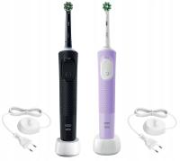 2 pack SZCZOTECZKA ELEKTRYCZNA ORAL-B VITALITY PRO 103 czarna i liliowa