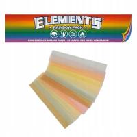 Bibułki Elements Rainbow KS Slim 32 szt. KOLOROWE ultra-cienkie