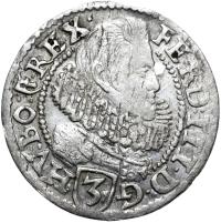 Силезия-Фердинанд III-3 Крайкары 1629 PH Клодзко-серебро-состояние !