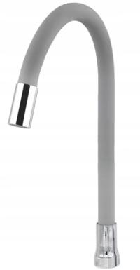 WYLEWKA KUCHENNA DO BATERII ELASTYCZNA KRAN SZARA GIĘTKA RUCHOMA