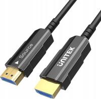 Unitek kabel optyczny HDMI 2.0 AOC 15 m 4K 60Hz lekki światłowodowy