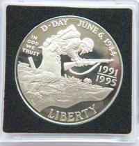 USA 1 $ 1993 W PROOF D DAY SREBRO