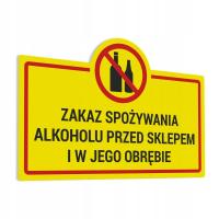 Naklejka - Zakaz Spożywania Alkoholu 20x30