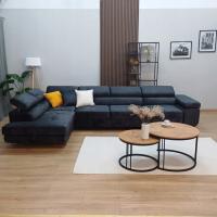 Narożnik L ROGÓWKA do salonu FUNKCJA SPANIA ASTON LONG BIS ciemny grafit