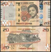 $ Sierra Leone 20 LEONES P-38a UNC 2022