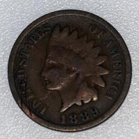 USA - 1 cent 1889 r. - Głowa Indianina - Brąz