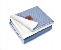 Zimowy kocyk 55×75 cm dla niemowląt - polar miękki / bawełniany wafel