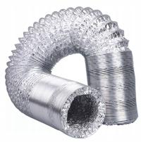 Труба воздуховод 125 5 м для вытяжки SPIRO алюминиевая гибкая вентиляция