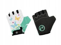 Rękawiczki dziecięce Accent Daisy biało-zielone XS