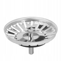 Sink Strainer Stopper 84 mm Stainless Steel and Rubber, 1 Piece