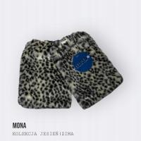 Mona getry stuptuty damskie lampart ocieplacze na nogi sztuczne futro