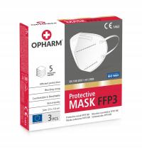 Защитная маска FFP3 3 шт. белая упаковка оптом