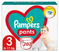 Pieluchomajtki Pampers Pants Rozmiar 3 (6-11 kg) 202 szt.