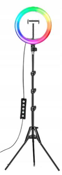 Lampa RING 30cm ze statywem 178cm MJ33 Pierścień świetlny do zdjęć i wideo