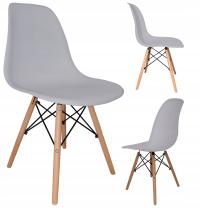 Скандинавский стул для гостиной кухни столовой стильный сильный МИА серый