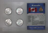 KANADA CANADA 25 centów Olimpiada w Vancuver /zestaw 4 monet