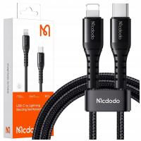 Kabel McDodo USB typ C - Apple Lightning 0,2 m czarny