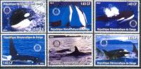 T.0959 Znaczki seria FAUNA Delfiny i Orki morze
