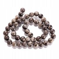 Koraliki Naturalny Kamień Larvikit/Czarny Labradoryt, 8mm, 44szt/38cm