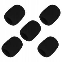 ГУБКА ДЛЯ МИКРОФОНА ЗАЩИТНАЯ КРЫШКА ДЛЯ МИКРОФОНА 50X35 ММ ЧЕРНЫЙ 5 ШТ