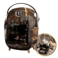 Szkatułka Organizer Kuferek na kosmetyki biżuterię wielopoziomowy Gablotka