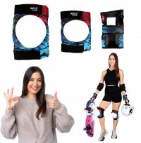 Zestaw Ochraniaczy Na Rolki Hulajnogę Deskorolkę Białe Rozmiar L NILS