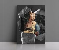 Obraz Dama z łasiczką Dama z Gronostajem 60x80cm