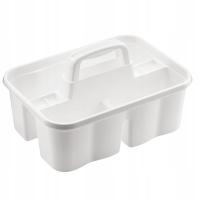 ORGANIZER POJEMNIK TRZYKOMOROWY BIAŁY NA ŚRODKI CZYSTOŚCI I NARZĘDZIA