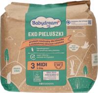 Babydream EKO pieluchy midi rozmiar 3 5-9kg 32 sztuki