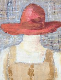 Kobieta w czerwonym kapeluszu