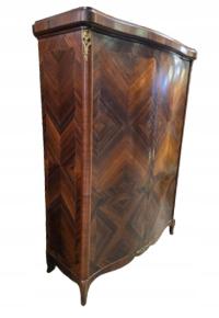 Rozbieralna szafa ludwikowska intarsje zdobienia z brązu XIX/XXw.