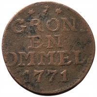 49630. Groningen i Ommeland - 1 duit - 1771r. (2,74g/22mm)