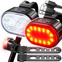 Велосипедный фонарь передний задний светодиодный велосипедный руль мощный USB яркий